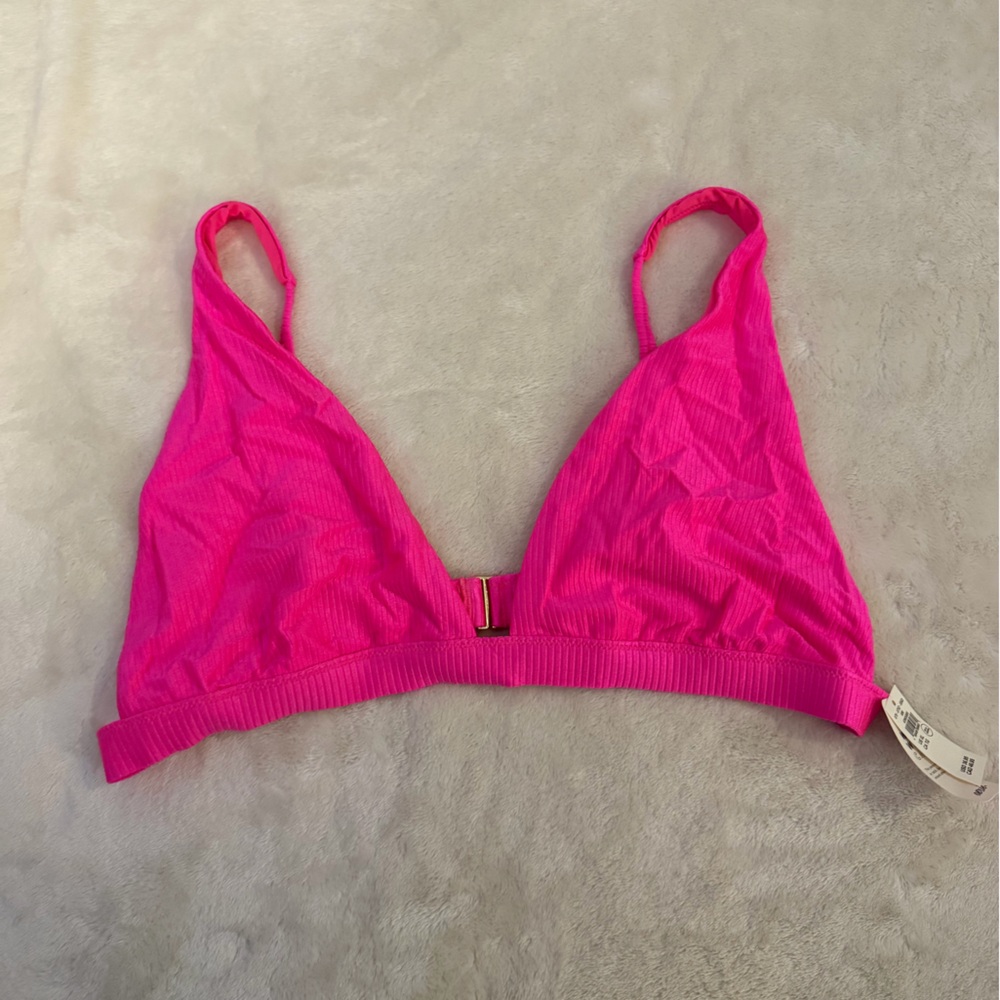 NWT Aerie Vibrant Pink Bikini TOP